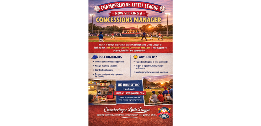 Concession Stand Manager Opening